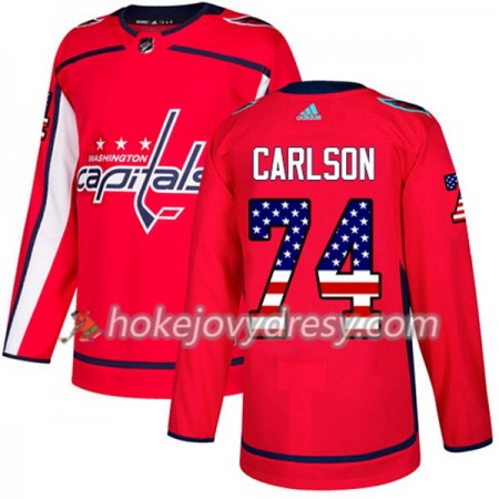 Pánské Hokejový Dres Washington Capitals John Carlson 74 2017-2018 USA Flag Fashion Černá Adidas Authentic